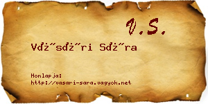 Vásári Sára névjegykártya