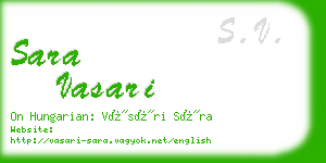 sara vasari business card